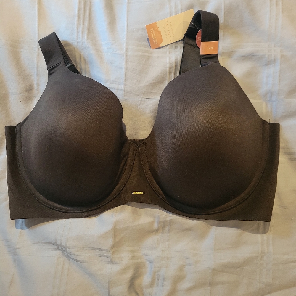 Cacique underwire Balconette bra size 42F black.